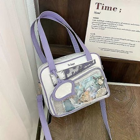 Y2K Japansk Harajuku Ita Taske til Kvinder Sød Skuldertaske Piger Transparent Itabag Crossbody Taske JK Skuldertasker Håndtasker[YJD]
