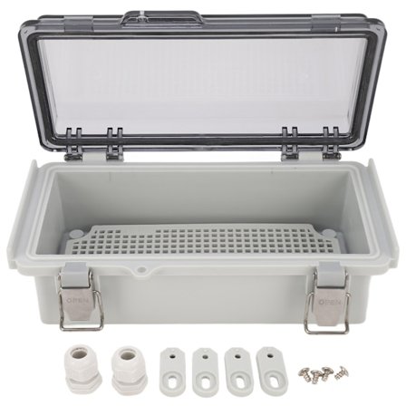 Utendørs IP67 Vanntett Koblingsboks i Plast med Gjennomsiktig Lokk 20 x 10 x 7 cm