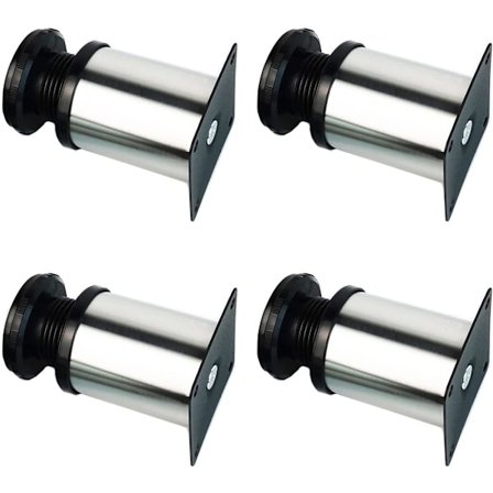 4X Huonekalujalat, Säädettävät Jalat Huonekalujalat - Kromattu Metalli