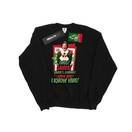 Elf Girls OMG Santa Sweatshirt 9-11 år Svart
