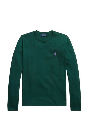 Polo Ralph Lauren Long-Sleeve Jersey Crewneck Tee - Green - M