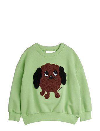 Mini Rodini Doggie Chenille Sweatshirt - Green - 116/122