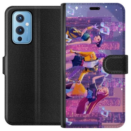 Yhteensopiva Lompakkokotelo OnePlus OnePlus 9 Tulevaisuutta ennakoiva K-Pop Demon Hunters tyttöryhmän kuvitus neonkaupungin popkulttuuriestetiikalla