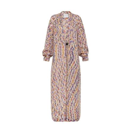 Forte Forte Long woolen Jas , Roze , Dames , Maat: S TrenchJass & Mantels
