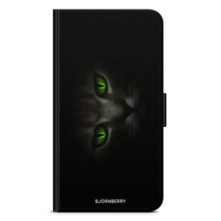 Bjornberry Plånboksfodral Sony Xperia 5 - Gröna Kattögon
