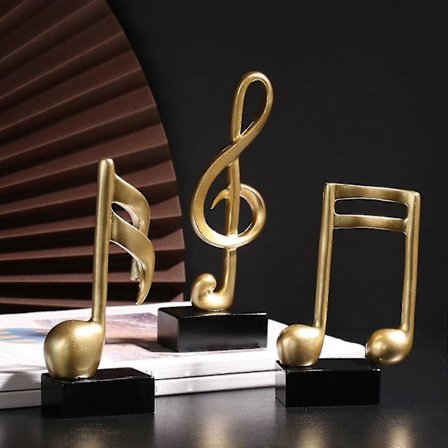 Musiknode Figur Musikalsk Symbol Dekoration Skrivebord Harpiks Håndværk Moderne Hjem Ornament Fremragende