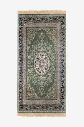 KM Home - Viskoosimatto Casablanca - Vihreä - Sileät matot - 80X250 - - Homeroom