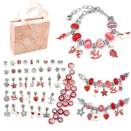 Berlockarmbandstillverkningssats Red