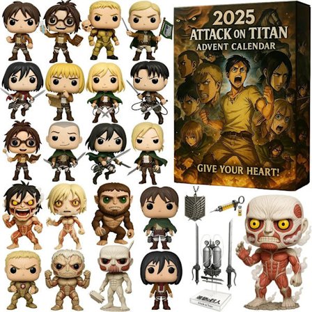 Limited-Edition Tema 24-Dages Overraskelses Nedtællingskalender Attack on Titan