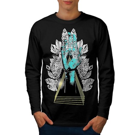 Sublim Nature Mode Män Svart Långärmad T-shirt