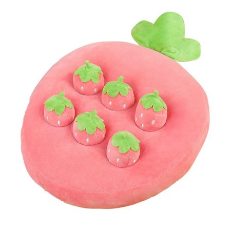 Tecknad kudde dra upp rova Gosedjur plocka jordgubbsdocka morotsdocka