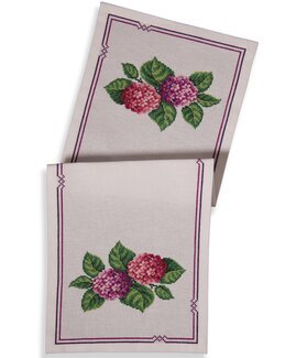 Stickpackung Läufer Hortensie