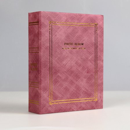 Fotoalbum med papomslag, 100 lommer til 8' fotos (rød)