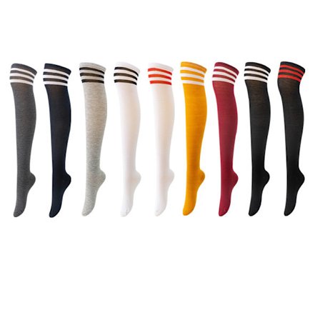9 Par Strømper til Kvinder - Tynde Rørstrømper - Lårhøje Strømper - Over Knæet