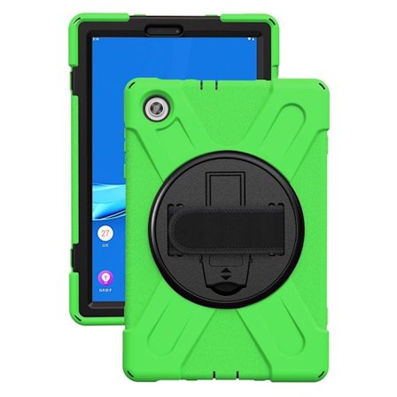 Lenovo Tab M10 HD Gen 2 360 graders kickstand + hybridfodral i silikon - Grön