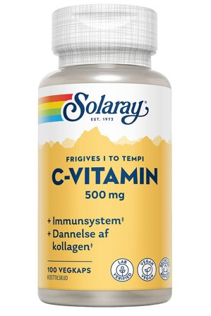 Solaray C-vitamin 500 mg 100 veg. kaps., Helse & Madvarer, Vitaminer, C-vitamin
