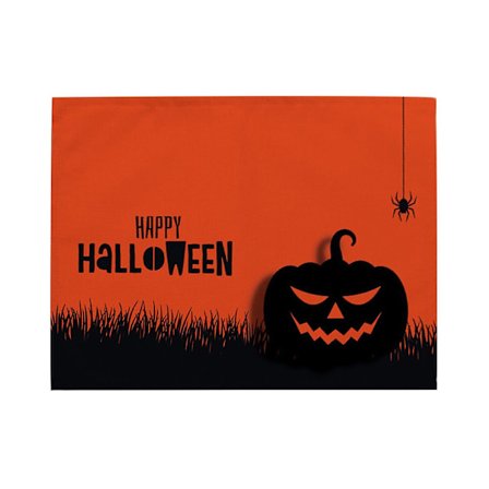 Isolerad västerländsk matmatta Halloween kök matmatta matbord platsmatta