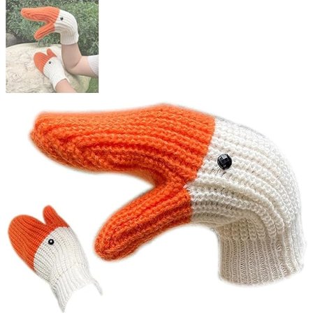 Talvimiesten hanskat Hauskat joutsenmuotoiset hanskat Unisex-hanskat