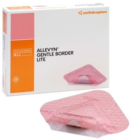 Allevyn Gentle Border Lite skumbandasje 5 cm x 5 cm 10 stk