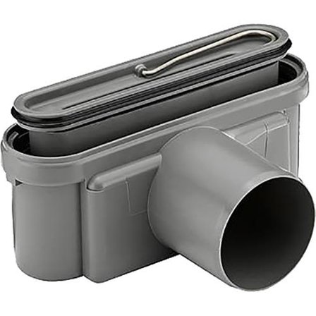 Unidrain 7119933 Utløpshus 75 mm, sideutløp Lavtbyggende, Innendørsavløp