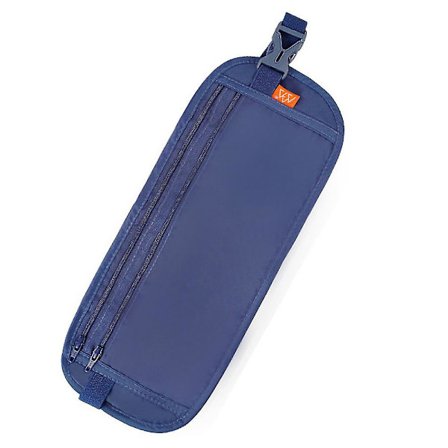 Pengabälte för resor - smal passhållare reseficka för att skydda dina viktiga papper och pengar