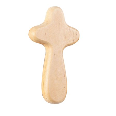 10 cm Håndholdt Tre Kors Lommebønn Komfort Holde Kors Kristne Gave til Å Holde Smykker Laging Kirke