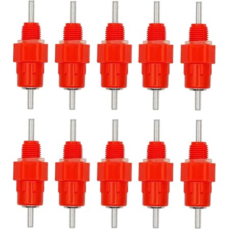 10 Pakk Vaktler Formet Kylling Vann Vannbeholder Rustfritt Stål Rød