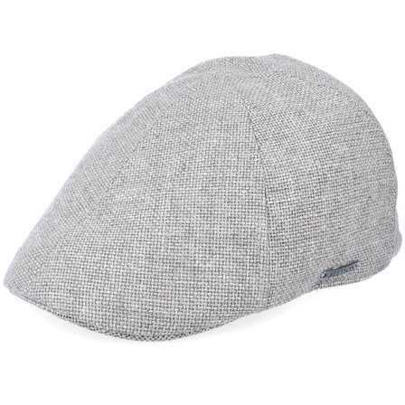 Stetson - Grå flatcap Keps - Texas Virgin Wool/Linen Grey Flat Cap @ Hatstore