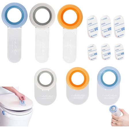 Toiletlåg Løfter, Toilet Sæde Løfter Toilet Løfter Enhed Toiletgreb Sæde Selvklæbende Lim 6 Stykker