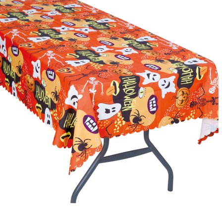 Halloween Bordsduk Orange 177x134cm - Halloween Dekoration - Kalaslagret.se