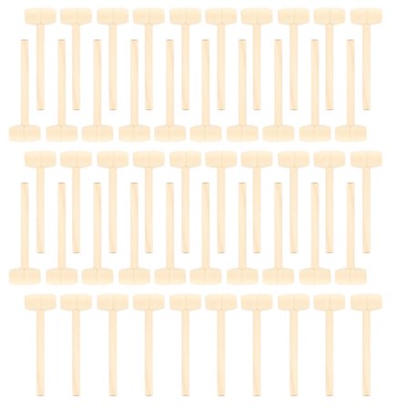 50 stk. Mini træhammere små lette træhammer børnelegetøj til DIY-håndværk