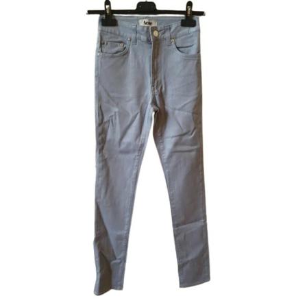 Acne Studios Pre-owned Pre-ownedStofjeans Grå, Dame