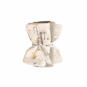 garbo&friends Pack of 3 40 x 40cm Mimosa Muslin Burp Cloths One Size - Textile - One size - Beige - Junge
