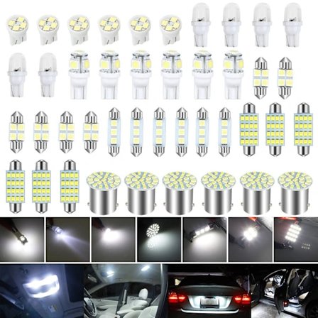 42 stk. bil LED-lys, bilinteriør mini pære kit T10 bredde indikator, A