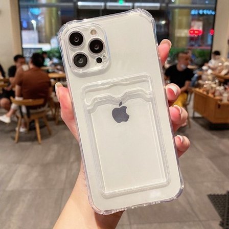 Etui for iPhone16promax kortholder 1 materiale uten bilde hvit innsettbar fire hjørner anti-fall