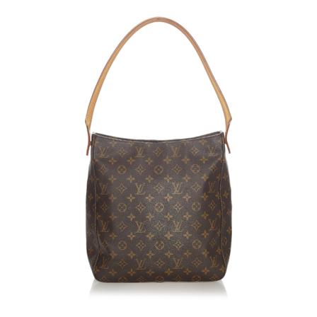 Louis Vuitton Vintage Pre-owned Monogram Looping GM Canvas , Bruin , Dames , Maat: ONE Size Vintage Tassen