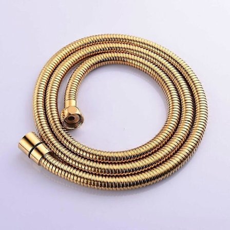 Dww-Duschslang flexibel anti-veck guld 2 m (78 tum) rostfritt stål med massiv mässingsanslutning