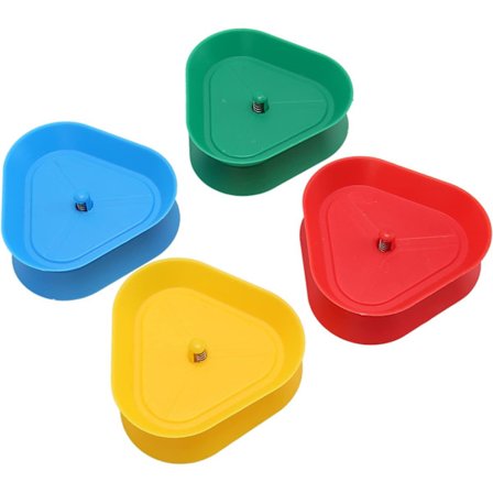 4 stk. Håndfri Spillekortholdere, 8 x 8,5 x 2,5 cm, 4 Farver Trekantformede Kort Spilleholdere til Voksne Børn