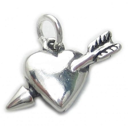 Hjärta med pil Sterling Silver Berlock .925 X 1 Kärleksberlocker - 5145