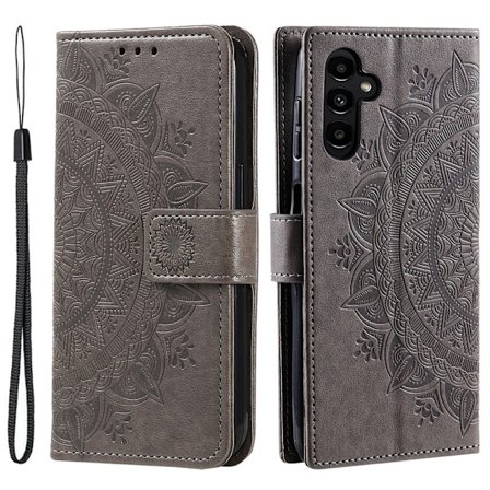 SKALO Samsung A36 5G Mandala Flip Cover - Grå