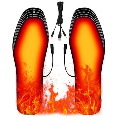 Fødder Varmer Sko Indlægssål USB Elektriske Opvarmede Indlægssåler 35-41