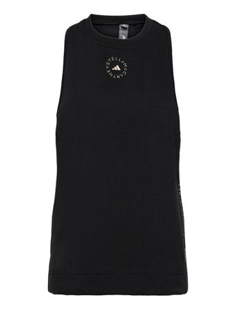 Cotton Tank Top W T-shirts & Tops Sleeveless Svart Adidas By Stella McCartney