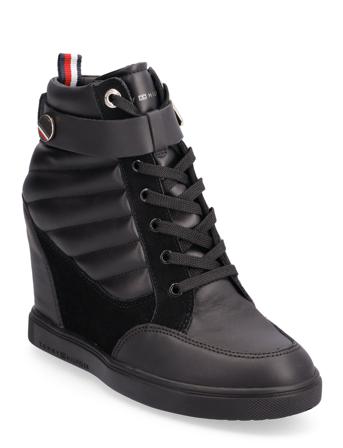 Wedge Sneaker Boot Shoes Boots Ankle Boots Ankle Boot - Flat Sort Tommy Hilfiger
