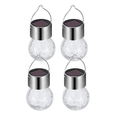 Utendørs Henge Solcellelamper Hage Sprekk Glass Solcellelamper Vanntette Dekorative Sprekklamper