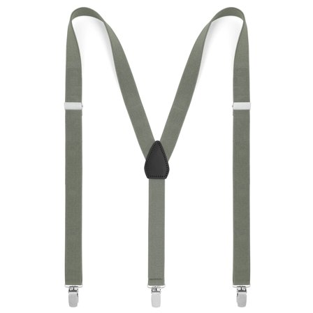 Wąskie szelki w kolorze węgla dla mężczyzn - Szelki na klipsy