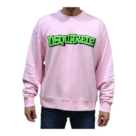 Dsquared2, Sweatshirts Różowy, Mężczyzna, Rozmiar: M