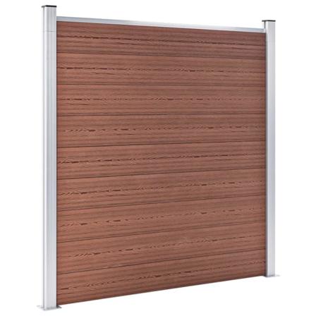 Vidaxl Staketpanel Wpc 1391x186 Cm Brun Brun