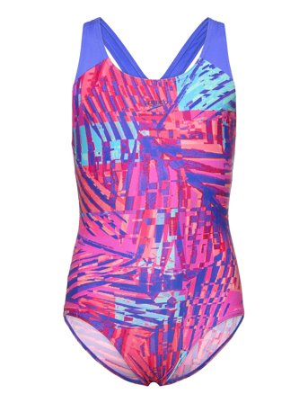 Speedo Girls Digital Allover Splashback - Blue - 176