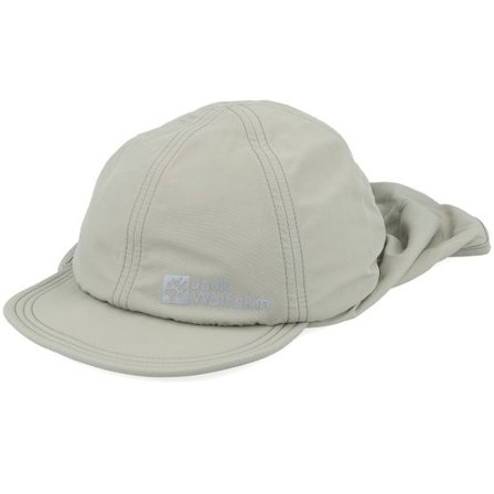 Jack Wolfskin - Beige earflap Keps - Canyon Neck Cover K Stone Dad Cap @ Hatstore