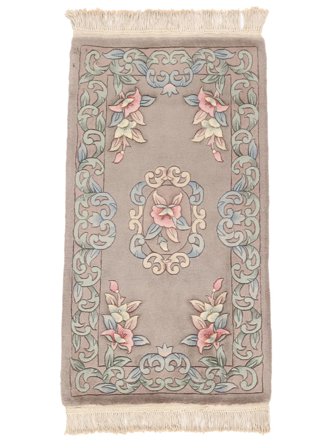 Annodato A Mano Cinesi 90 Line Tappeto 69X122 Di Lana Marrone/Beige Piccolo